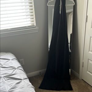 Elegant Black Halter Gown